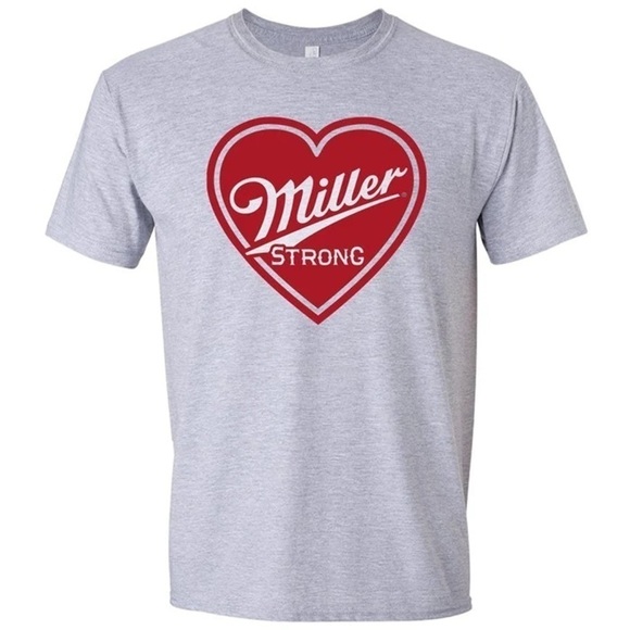 Brand, new brew city brand, Miller, strong, gray T-shirt, size large A9 - Picture 1 of 1